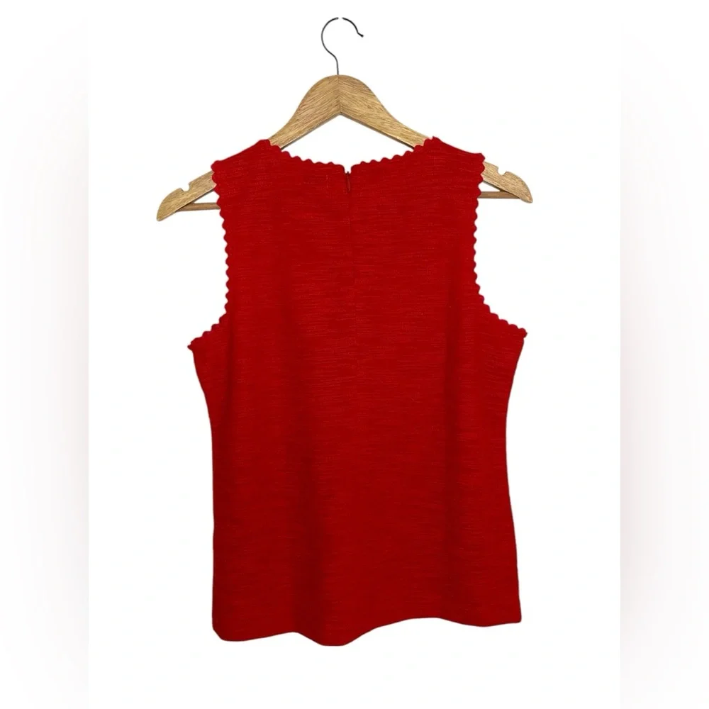 J. Crew | NWT Small Red‎ Sleeveless Textured Blouse